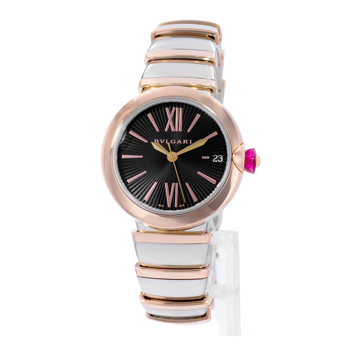 Bulgari Lucea 102192 LUP33SG Black Dial 33
