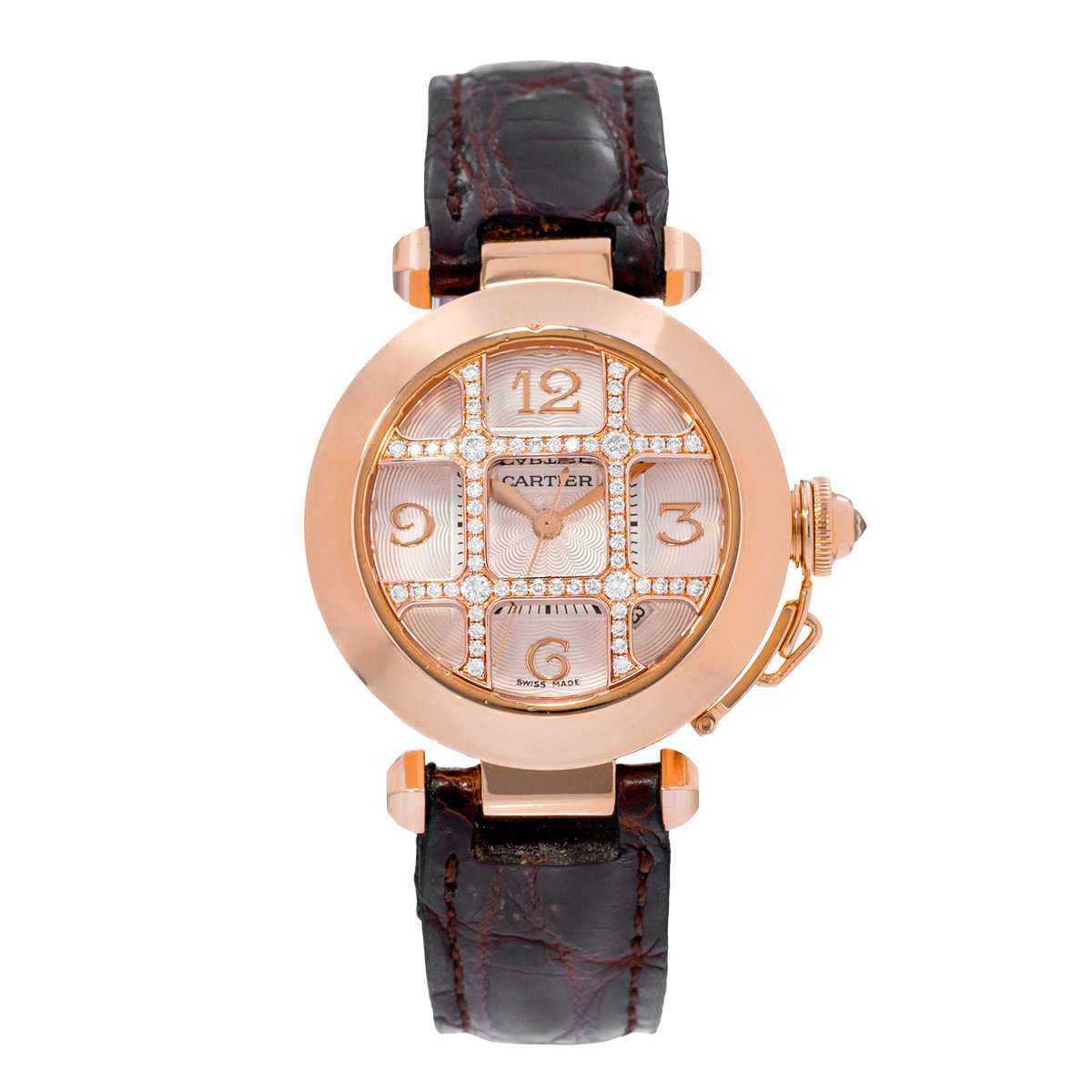 Cartier Pasha WJ116836 2620 Silver Dial 32
