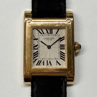 Cartier Tank A Vis W1529451 2484D Silver Dial 27x30