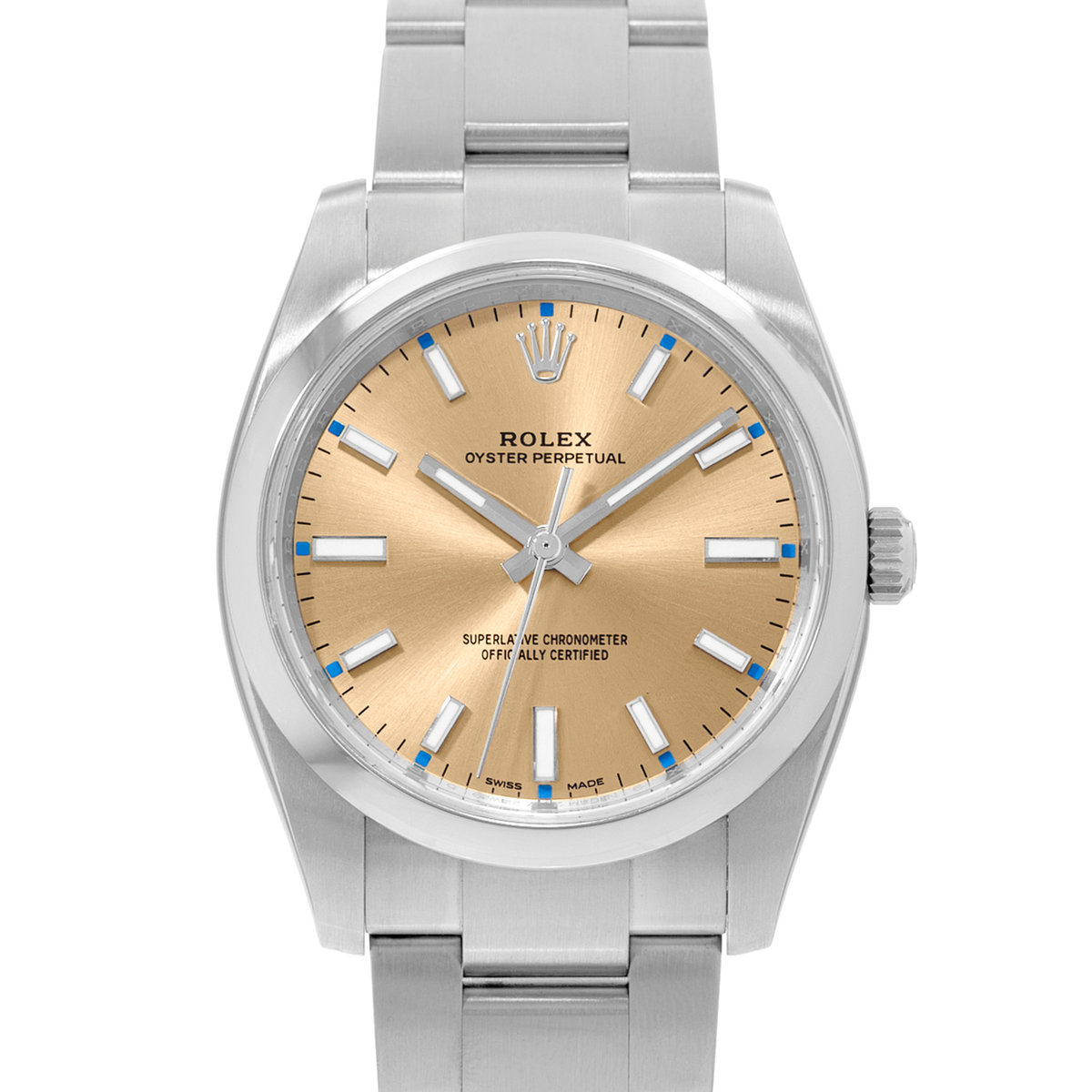 Rolex Oyster Perpetual 34 114200 Champagne Dial 34