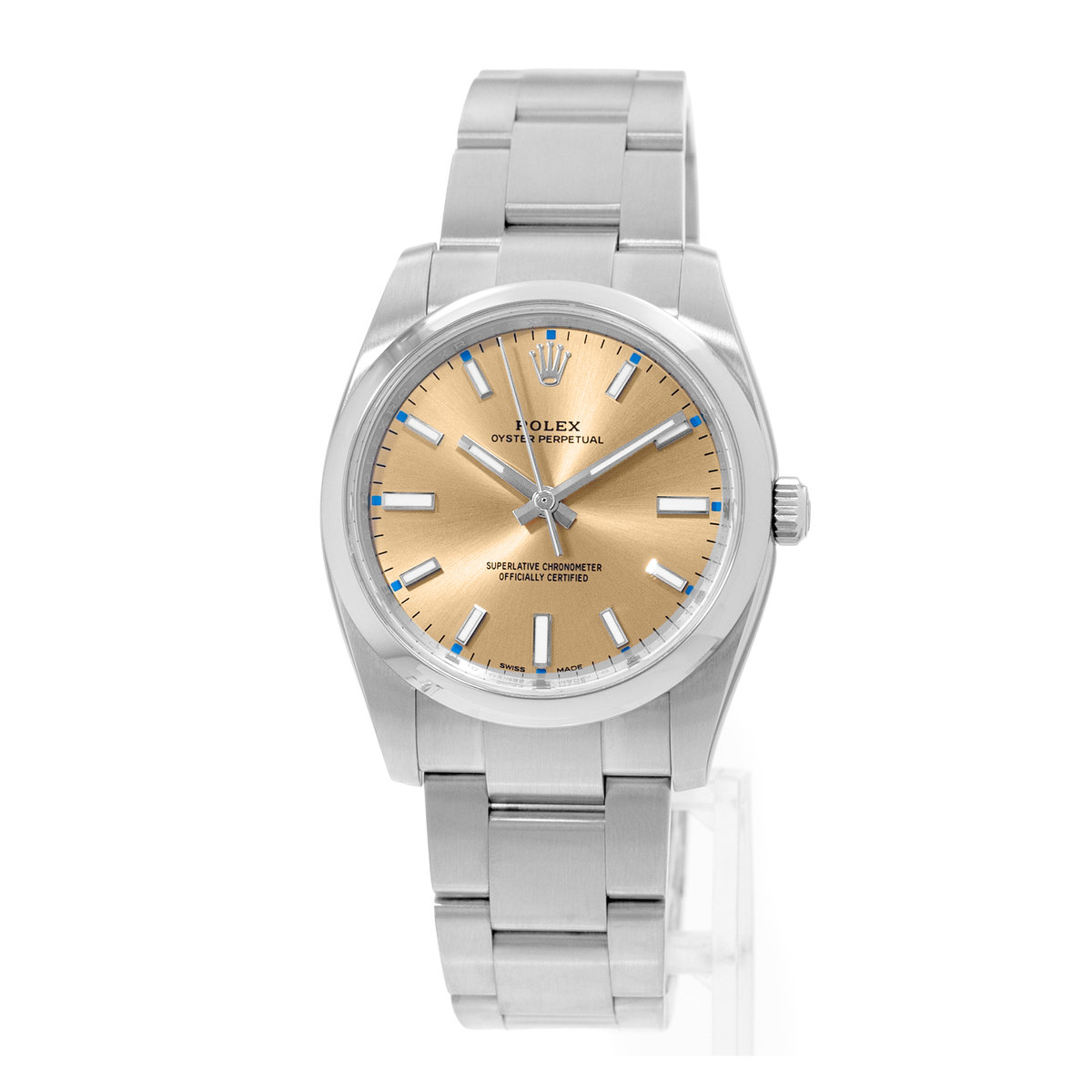 Rolex Oyster Perpetual 34 114200 Champagne Dial 34