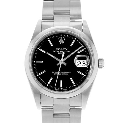 Rolex Oyster Perpetual Date 34 15200 Black Dial 34
