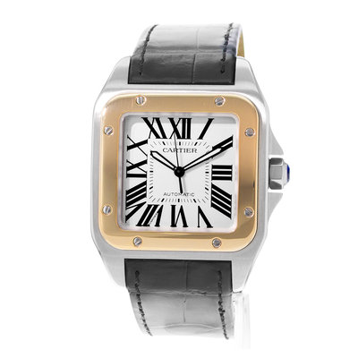 Cartier Santos 100 W20072X7 2656 Silver Dial 38x51