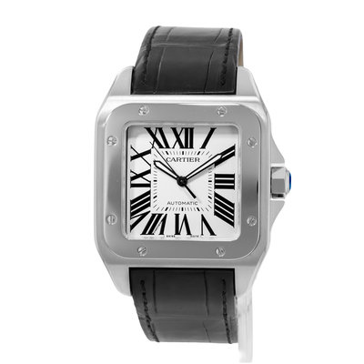 Cartier Santos 100 W20073X8 2656 Silver Dial 38x51