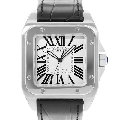 Cartier Santos 100 W20073X8 2656 Silver Dial 38x51