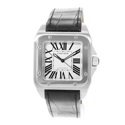Cartier Santos 100 W20073X8 2656 Silver Dial 38x51