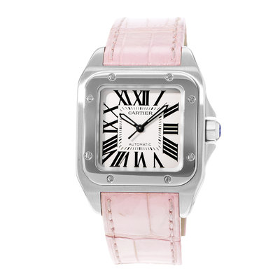 Cartier Santos 100 W20106X8 2878 Silver Dial 35x44