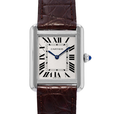 Cartier Tank Solo W5200005 3170 Silver Dial 24x30
