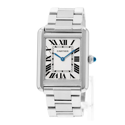 Cartier Tank Solo W5200013 3170 Silver Dial 24x31