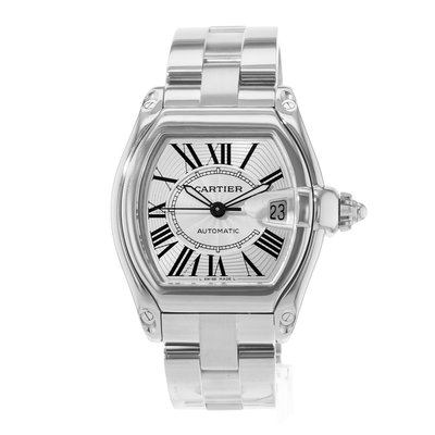 Cartier Roadster W62025V3 2510 Silver Dial 38x44