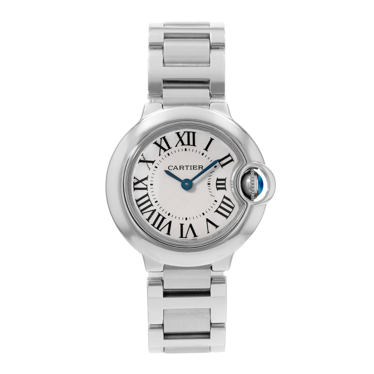 Cartier Ballon Bleu 28mm W69010Z4 3009 Silver Dial 28
