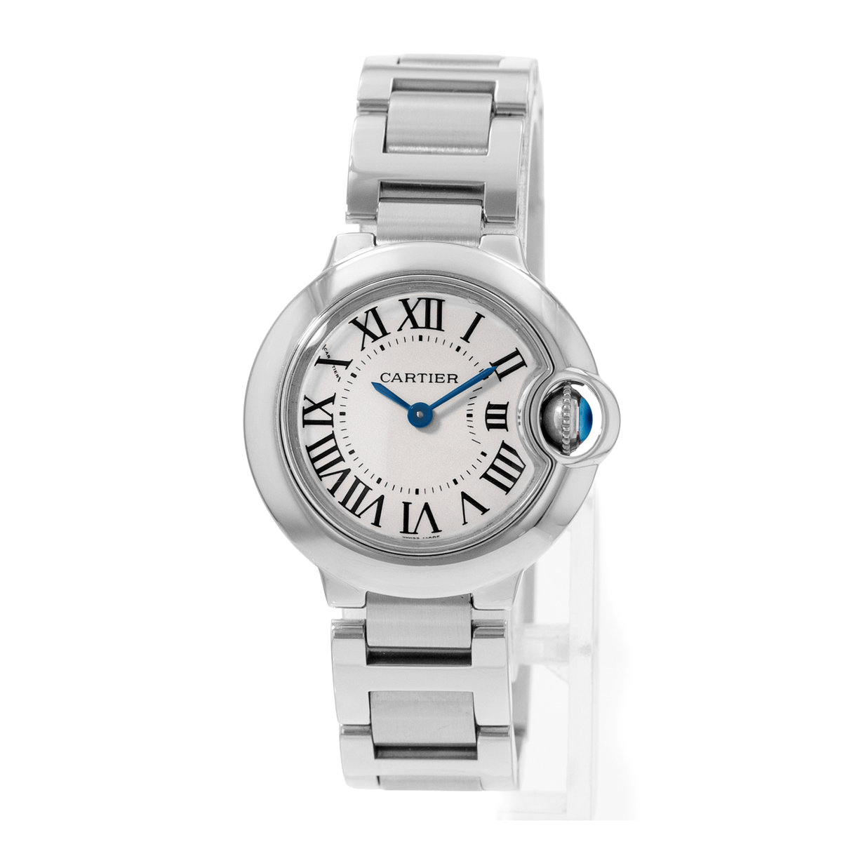 Cartier Ballon Bleu 28mm W69010Z4 3009 Silver Dial 28
