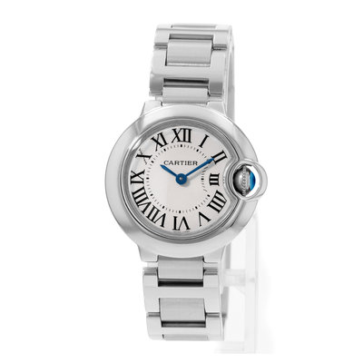 Cartier Ballon Bleu 28mm W69010Z4 3009 Silver Dial 28