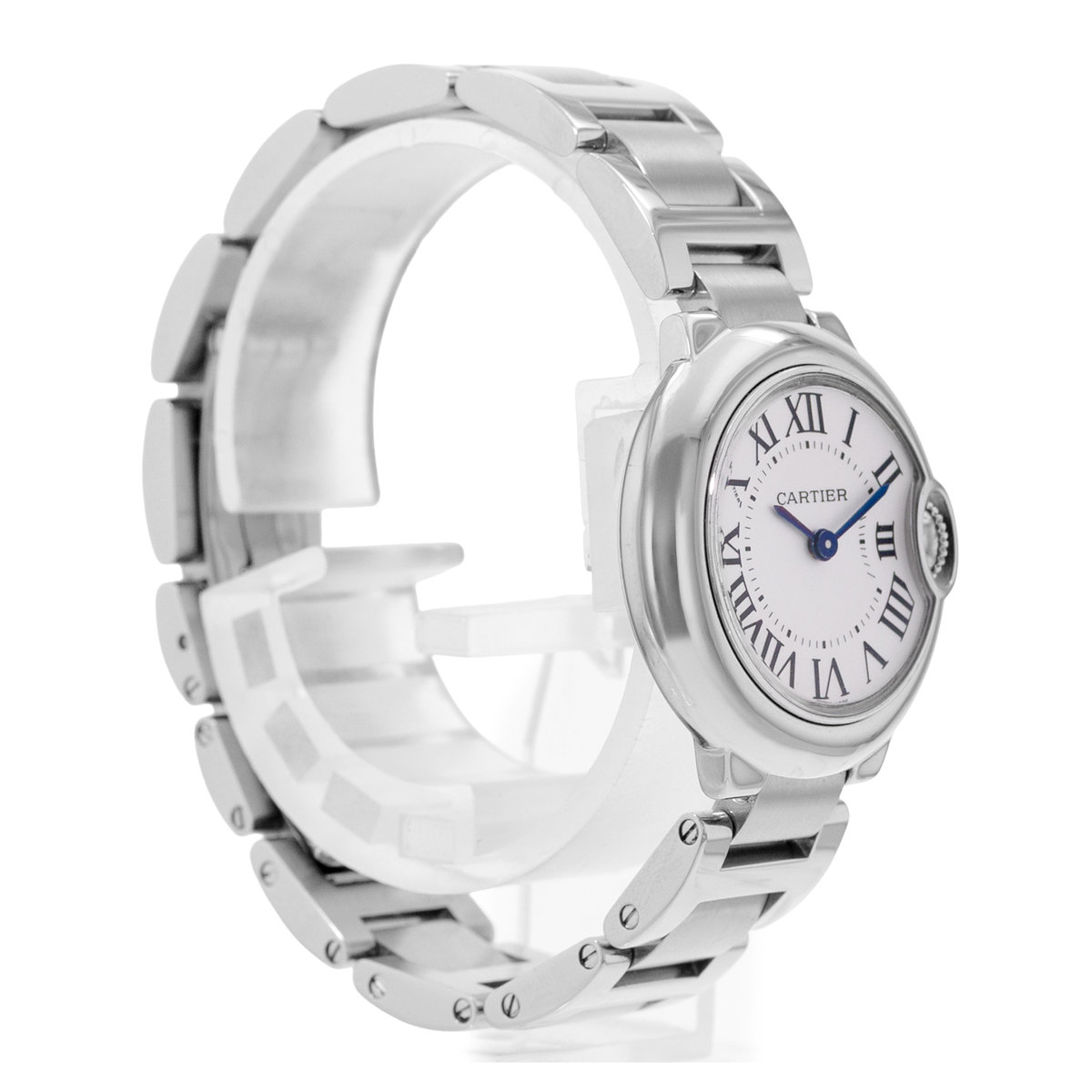 Cartier Ballon Bleu 28mm W69010Z4 3009 Silver Dial 28