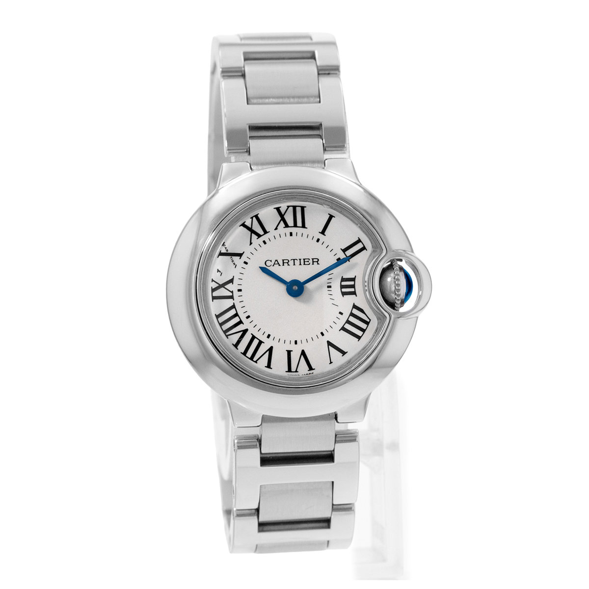Cartier Ballon Bleu 28mm W69010Z4 3009 Silver Dial 28