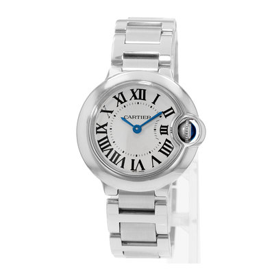 Cartier Ballon Bleu 28mm W69010Z4 3009 Silver Dial 28