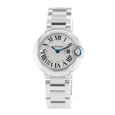 Cartier Ballon Bleu 28mm W69010Z4 3009 Silver Dial 28