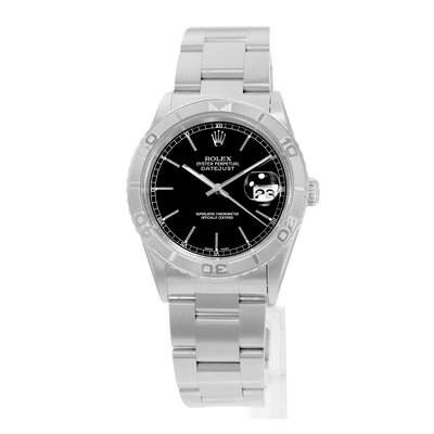 Rolex Datejust Turn-O-Graph 16264 Black Dial 36