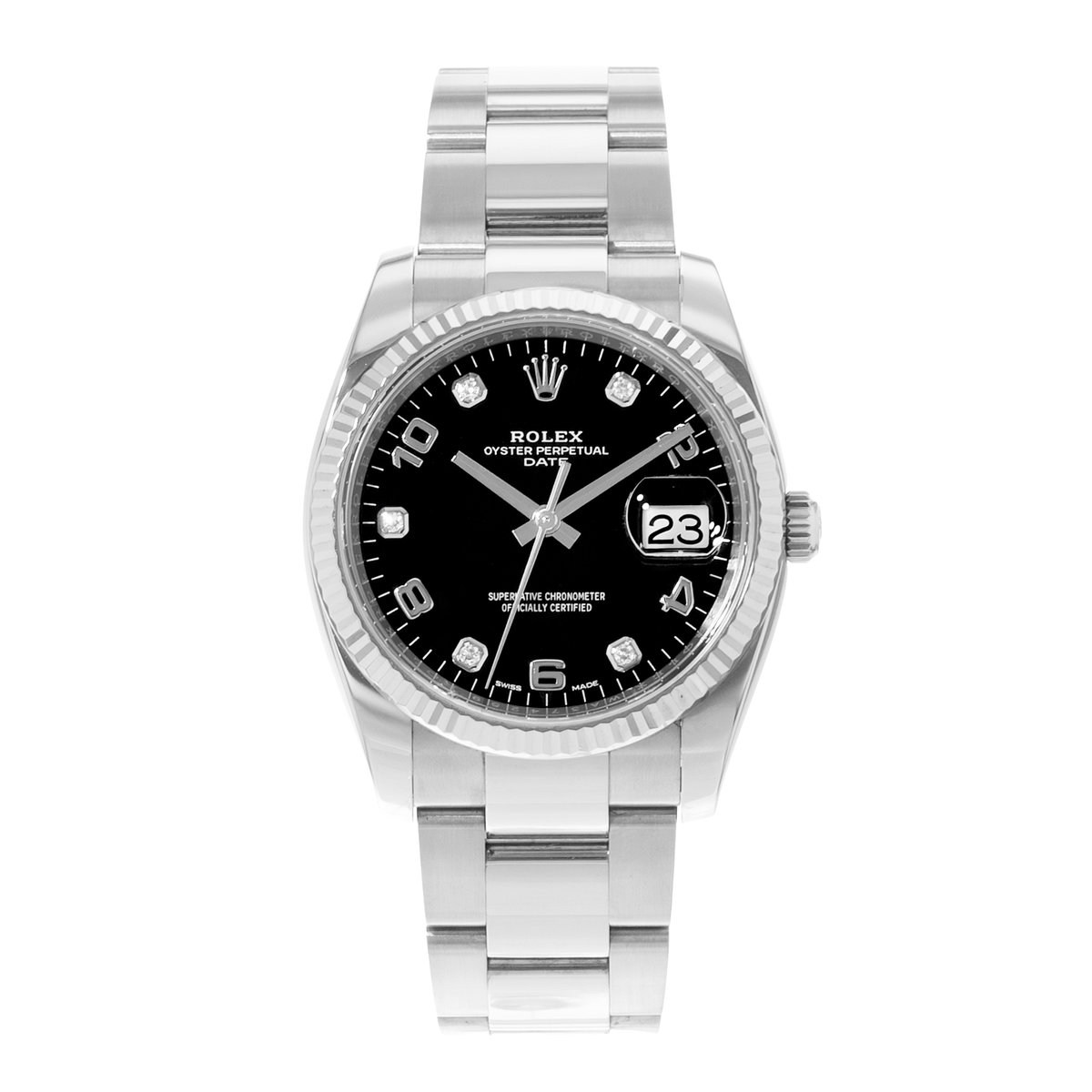 Rolex Oyster Perpetual Date 34 115234 Black Dial 34