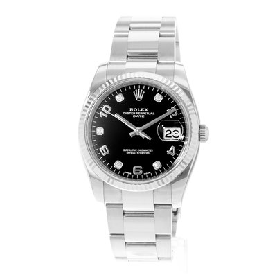 Rolex Oyster Perpetual Date 34 115234 Black Dial 34