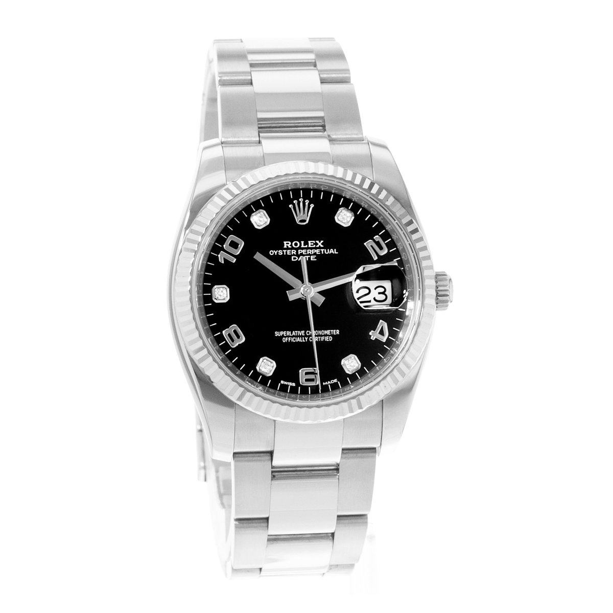 Rolex Oyster Perpetual Date 34 115234 Black Dial 34