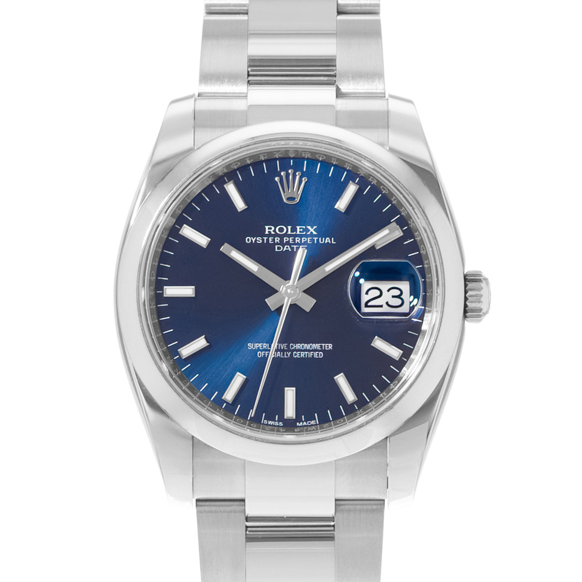 Rolex Oyster Perpetual 34 115200 Blue Dial 34