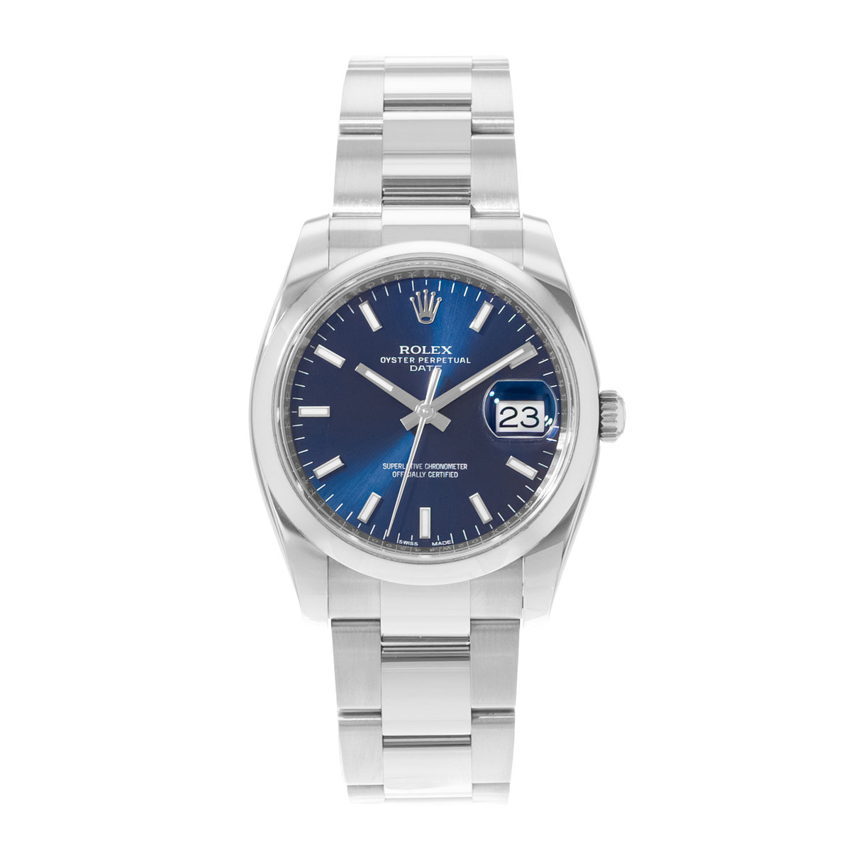 Rolex Oyster Perpetual 34 115200 Blue Dial 34