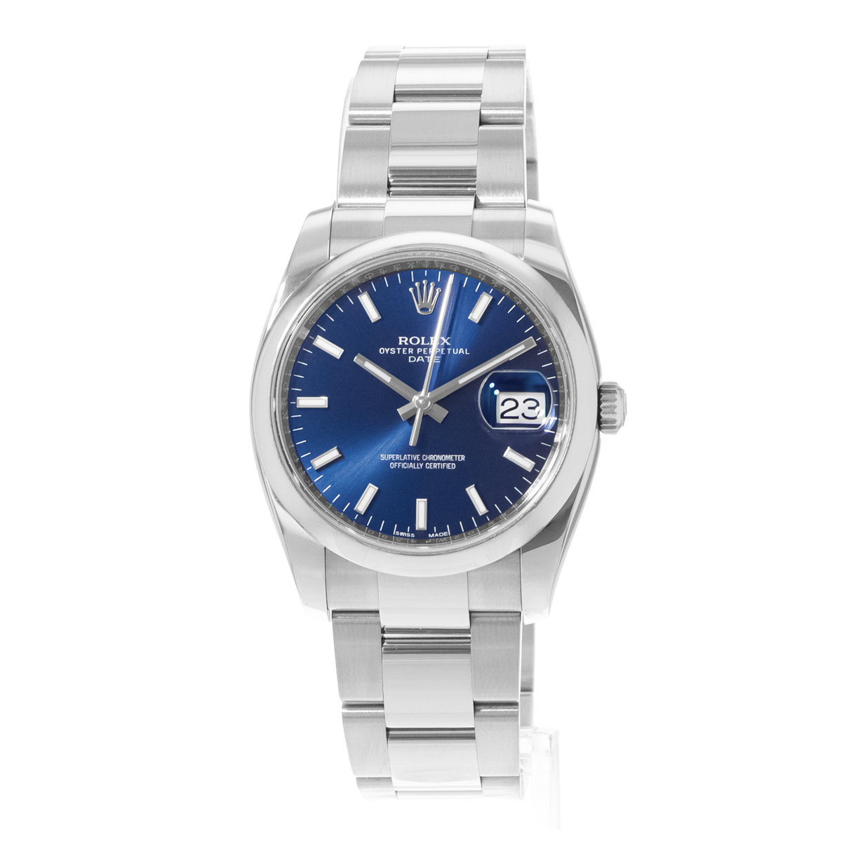 Rolex Oyster Perpetual 34 115200 Blue Dial 34