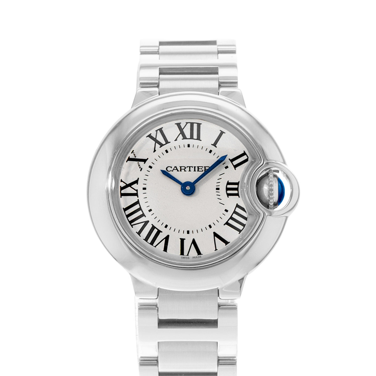Cartier Ballon Bleu 28mm W69010Z4 3009 Silver Dial 28