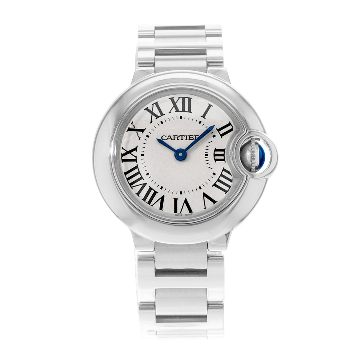 Cartier Ballon Bleu 28mm W69010Z4 3009 Silver Dial 28