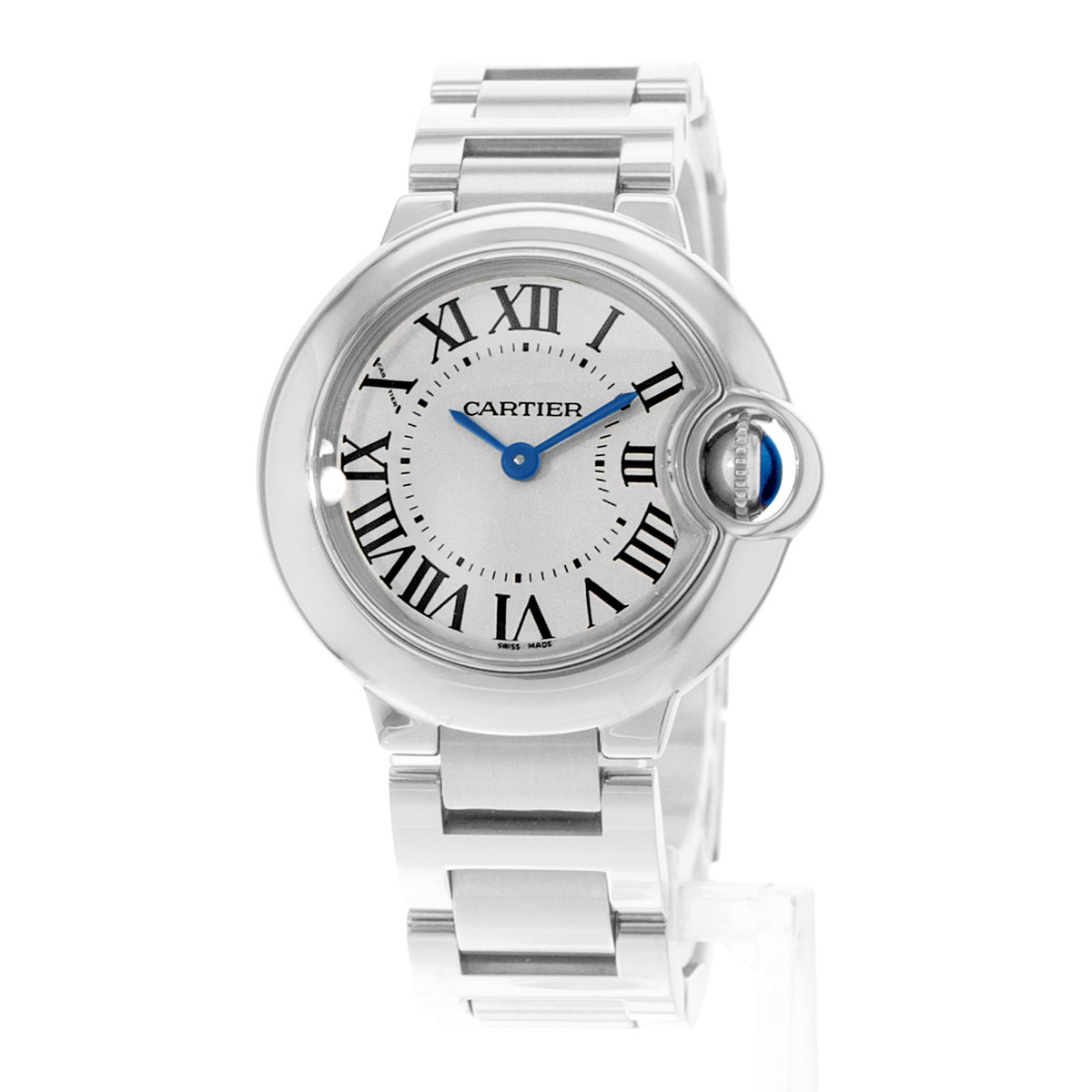 Cartier Ballon Bleu 28mm W69010Z4 3009 Silver Dial 28