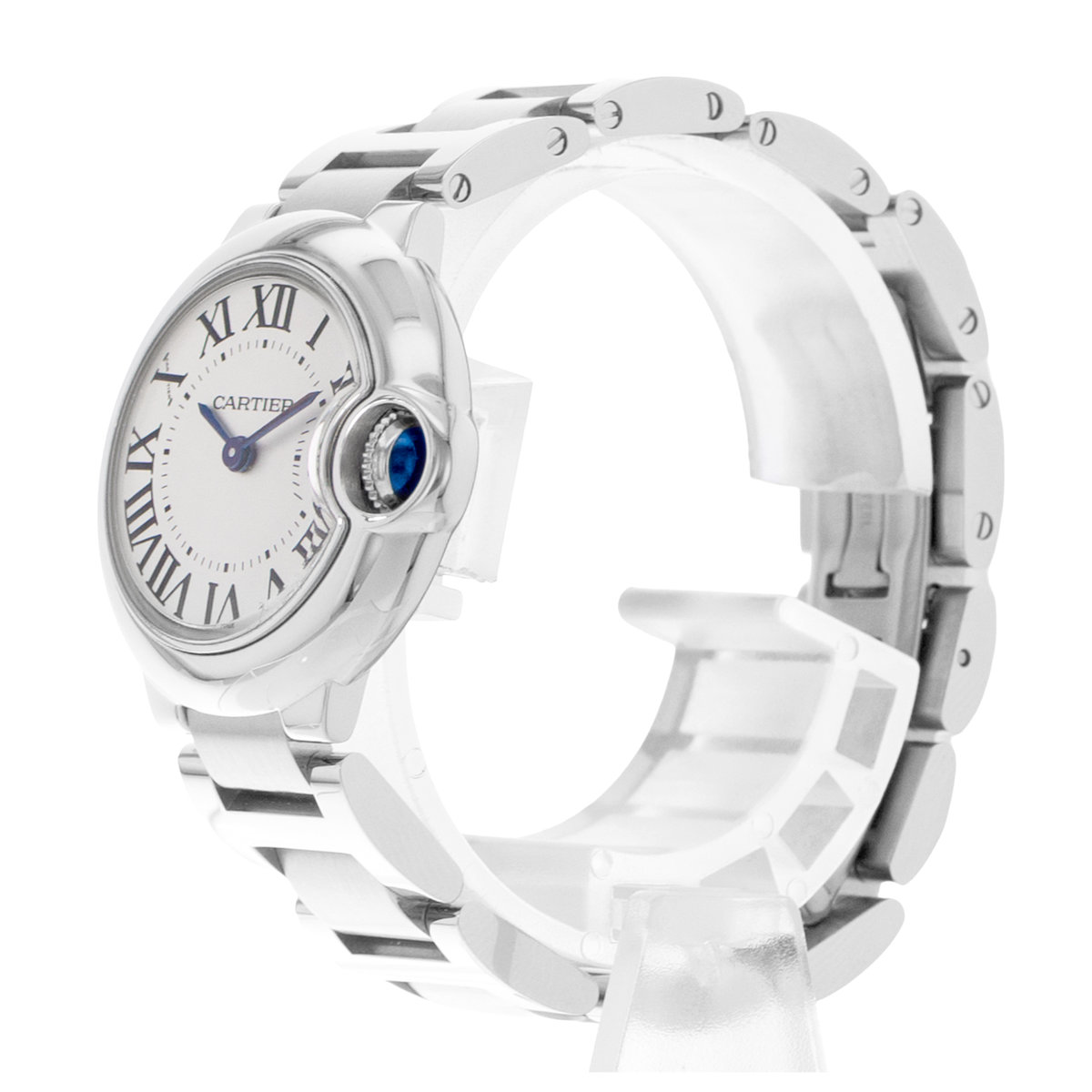 Cartier Ballon Bleu 28mm W69010Z4 3009 Silver Dial 28