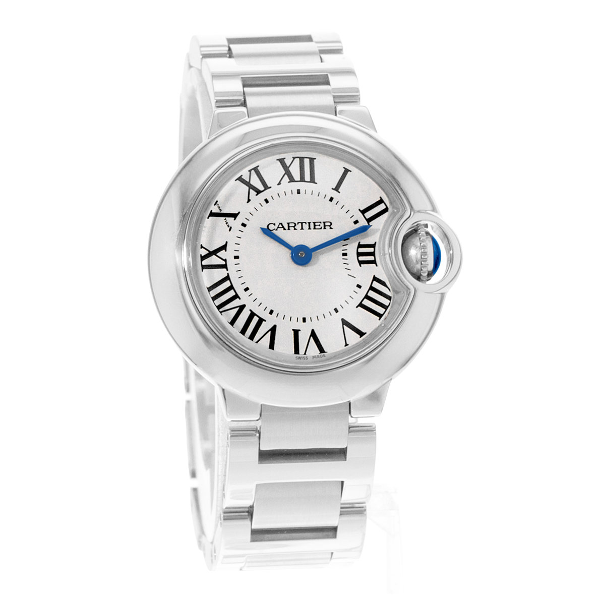 Cartier Ballon Bleu 28mm W69010Z4 3009 Silver Dial 28