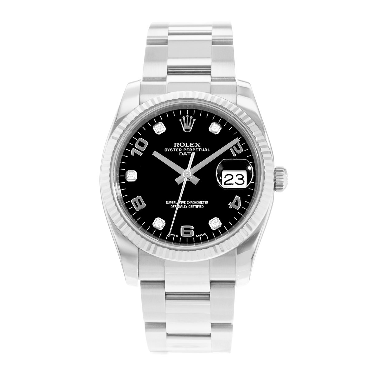 Rolex Oyster Perpetual Date 34 115234 Black Dial 34