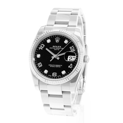 Rolex Oyster Perpetual Date 34 115234 Black Dial 34