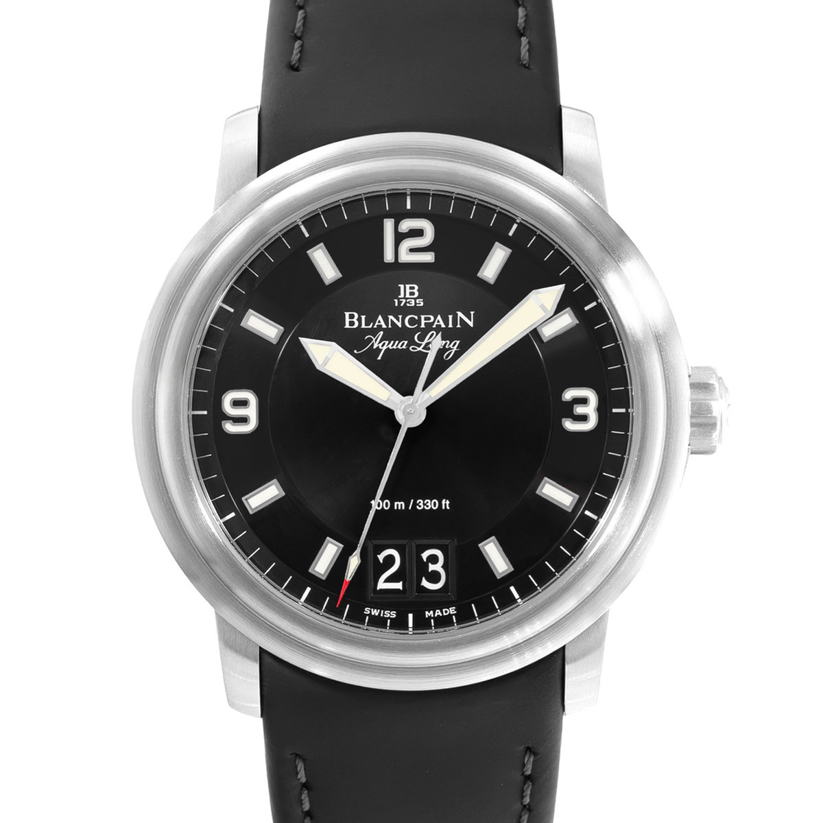 Blancpain Leman Aqua Lung Date 2850B-1130-64B Black Dial 40
