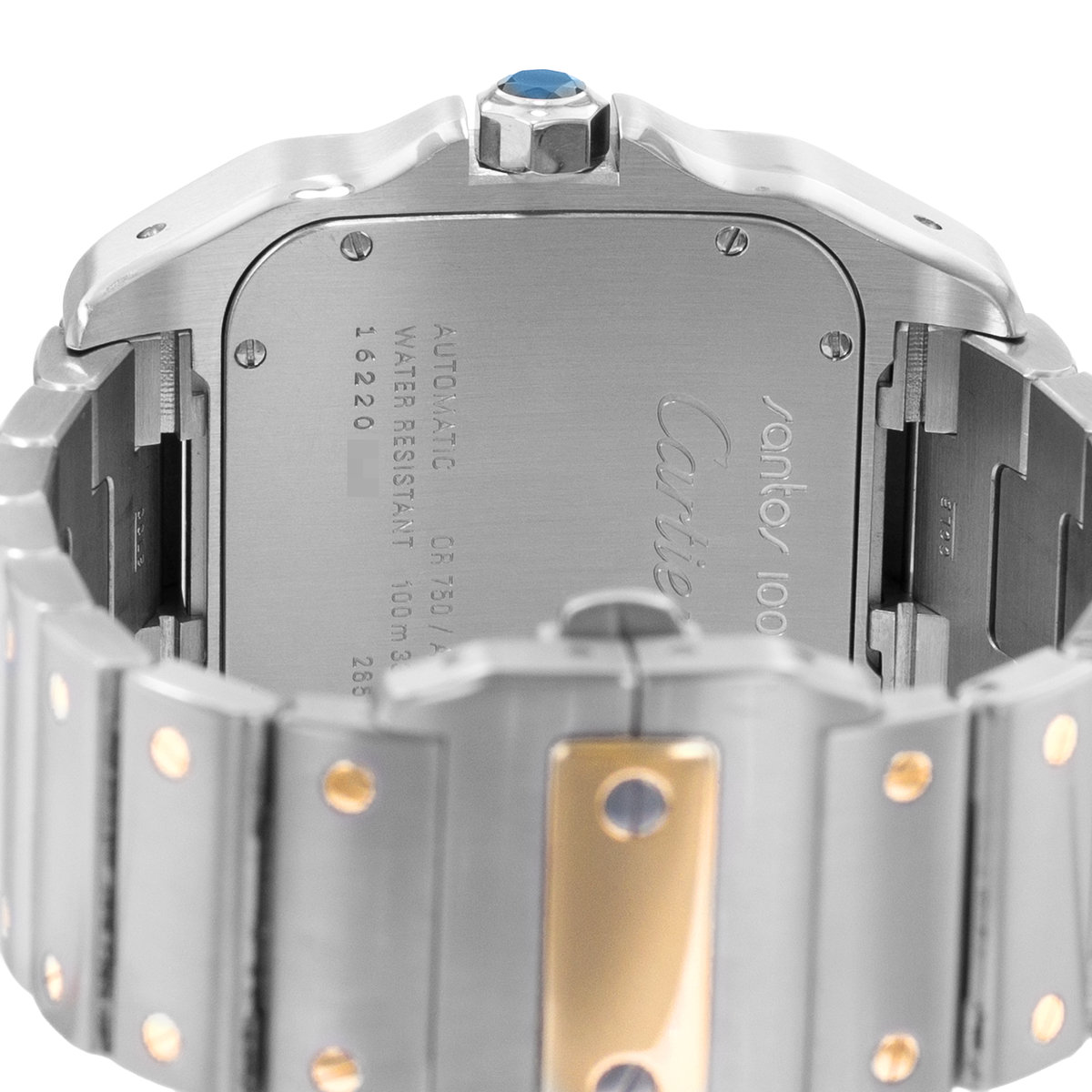 Cartier Santos 100  W200728G 2656 Silver Dial 38x51