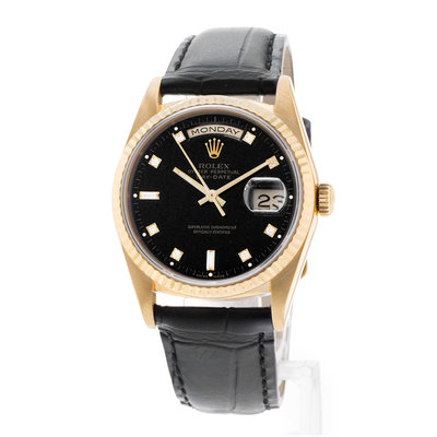 Rolex Day-Date 36 18238 Black Dial 36