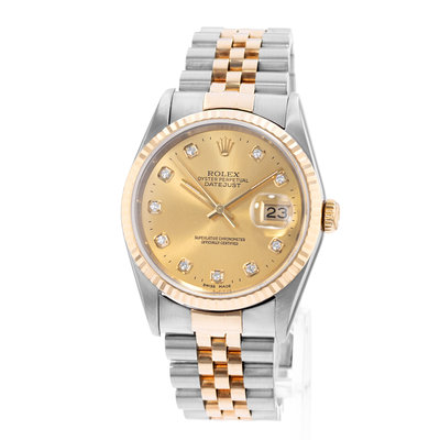 Rolex Datejust 36 16233G Champagne Dial 36