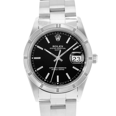 Rolex Oyster Perpetual Date 15210 Black Dial 34