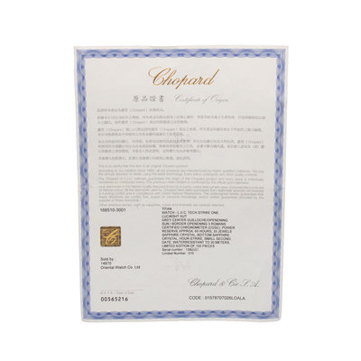 Chopard L.U.C. Tech Strike One 168510-3001 Transparent Dial 40