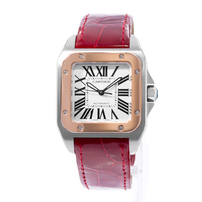 Cartier Santos 100 W20107X7 2878 Silver Dial 35x44