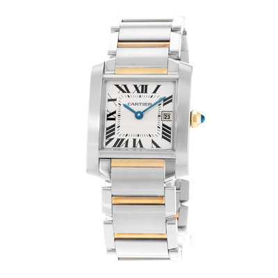 Cartier Tank Francaise W51012Q4 2465 Silver Dial 25x30
