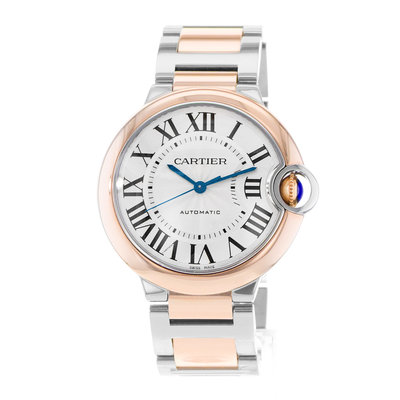 Cartier Ballon Bleu 36mm W2BB0003 3754 Silver Dial 36