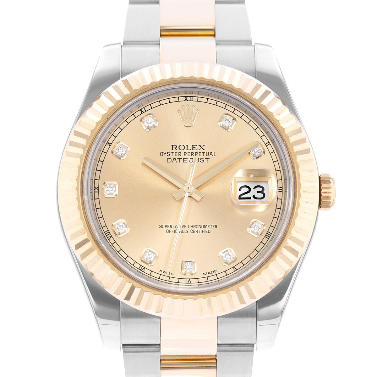 Rolex Datejust II 116333 Champagne Dial 41