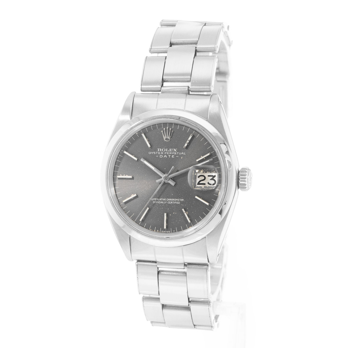 Rolex Oyster Perpetual Date 34 1500 Grey Dial 34