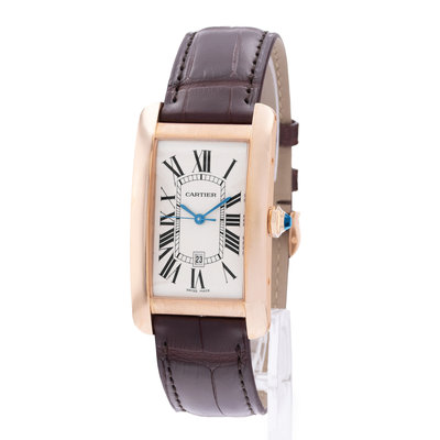 Cartier Tank Americaine W2609156 2505 Silver Dial 26x45