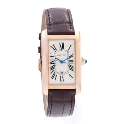 Cartier Tank Americaine W2609156 2505 Silver Dial 26x45