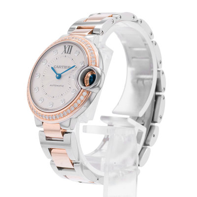 Cartier Ballon Bleu 33mm WE902077 3753 Silver Dial 33