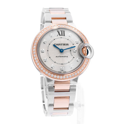 Cartier Ballon Bleu 33mm WE902077 3753 Silver Dial 33